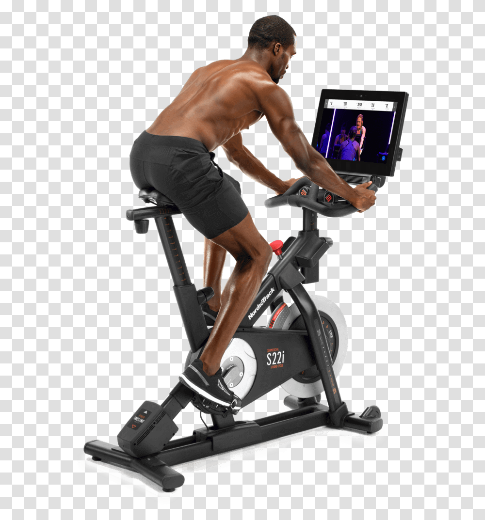 Nordictrack Spin Bike, Person, Human, Working Out, Sport Transparent Png