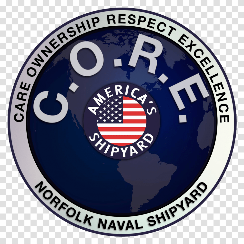 Norfolk Naval Shipyard Core, Logo, Trademark, Badge Transparent Png