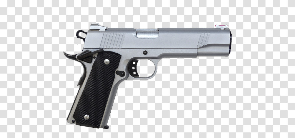 Norinco 1911 919mm Parabellum Semi Automatic Pistol Dan Wesson Valor 45 Stainless, Gun, Weapon, Weaponry, Handgun Transparent Png