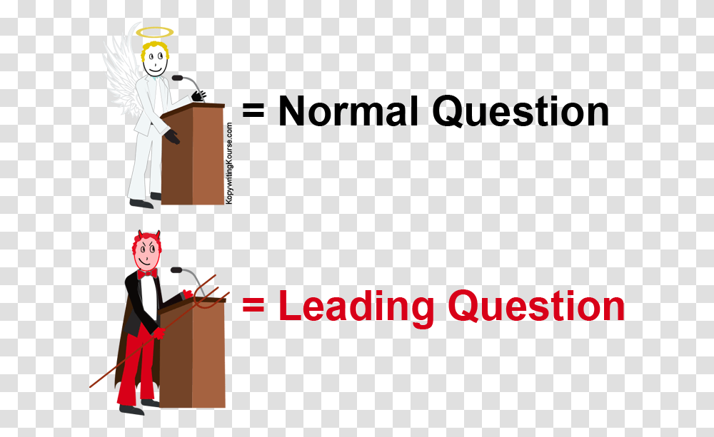 Normal Question And Leading Question Angel Devil Leading Questions Definition, Person, Number Transparent Png