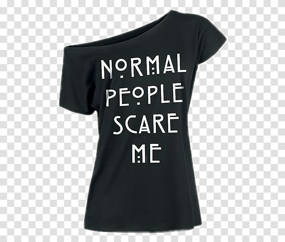 Normalpeoplescareme Americanhorrorstory Sticker Normal People Scare Me, Apparel, T-Shirt, Word Transparent Png