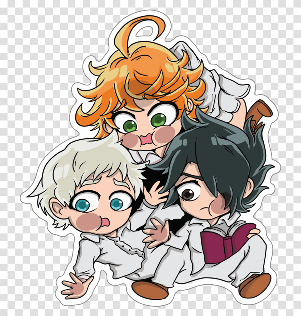 Norman Chibi Anime Decal Emma The Promised Neverland Chibi, Comics, Book, Manga, Person Transparent Png