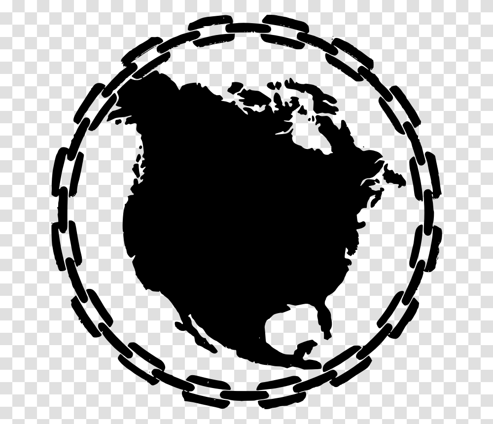 North America In Chains Chain Linked Circle Vector, Gray, World Of Warcraft Transparent Png