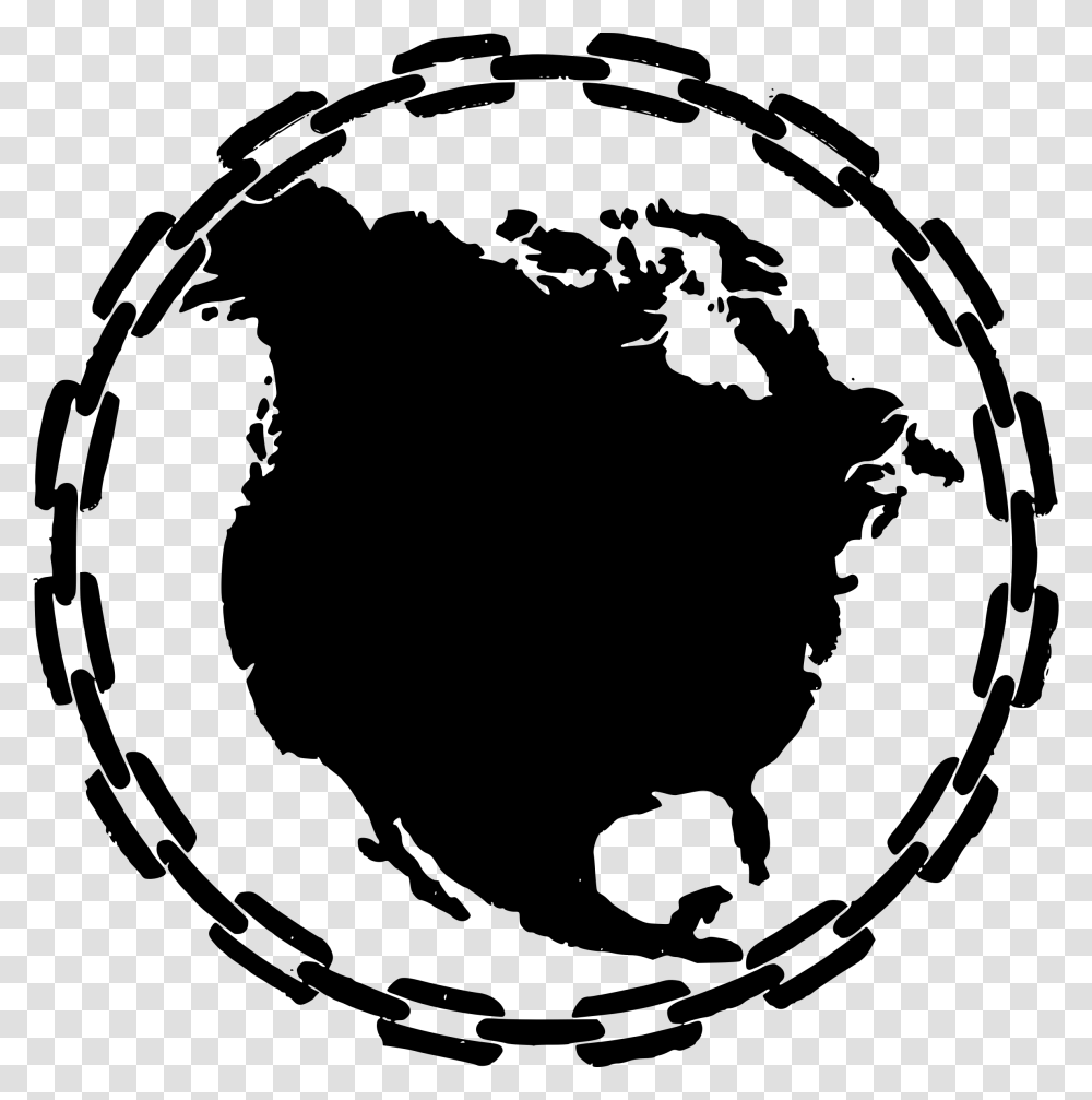 North America In Chains Vector Clipart Image, Gray, World Of Warcraft Transparent Png