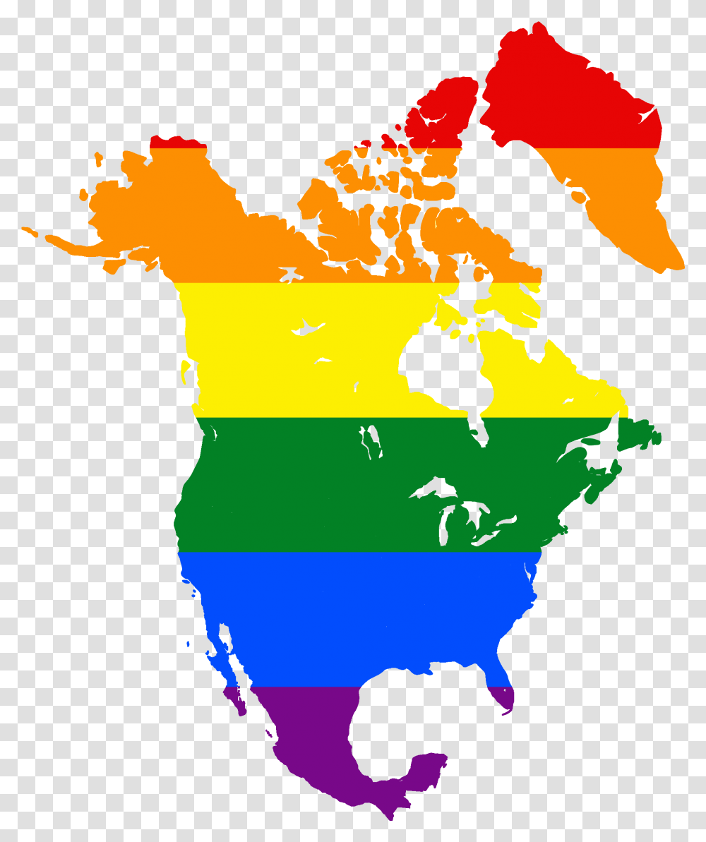 North America Map Canada Us And Mexico, Diagram, Plot, Atlas, Person Transparent Png