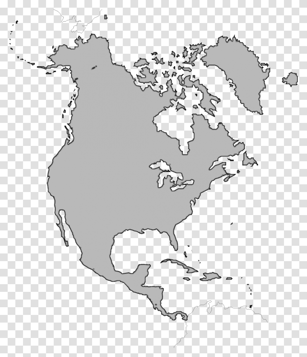 North America Map Image 10 Countries Of North America, Diagram, Atlas, Plot, Painting Transparent Png