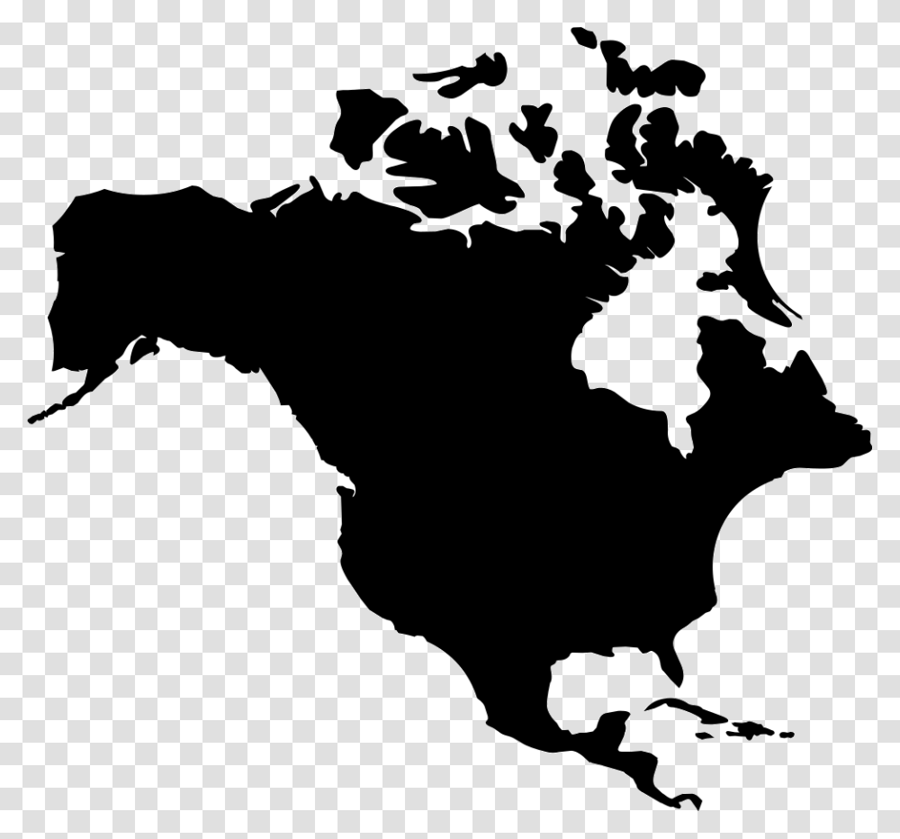 North America North America Map, Stencil, Silhouette, Person, Human Transparent Png