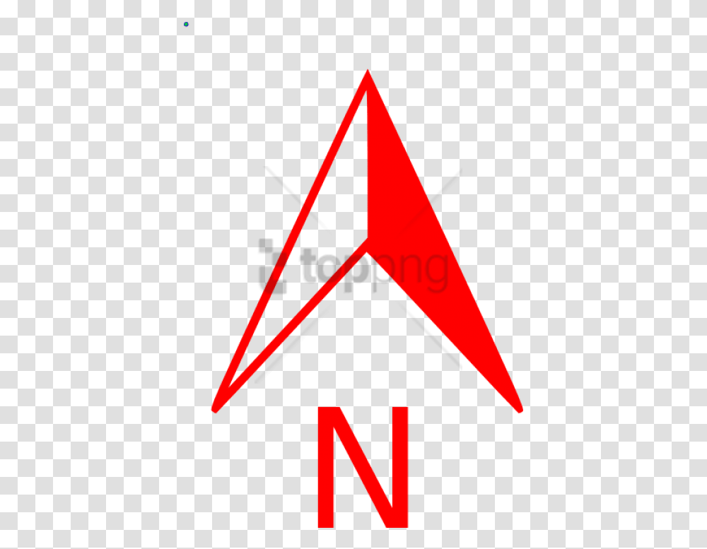 North Arrow Image North Arrow Red, Triangle, Arrowhead, Symbol Transparent Png