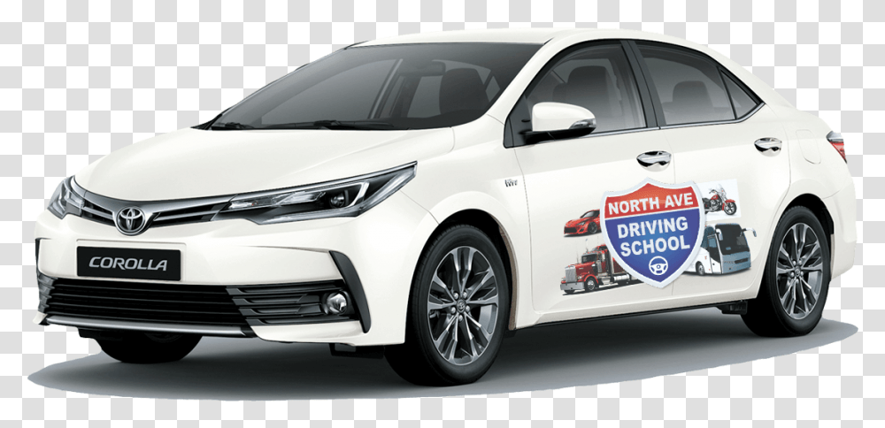 North Ave Driving School Corolla Altis, Car, Vehicle, Transportation, Sedan Transparent Png