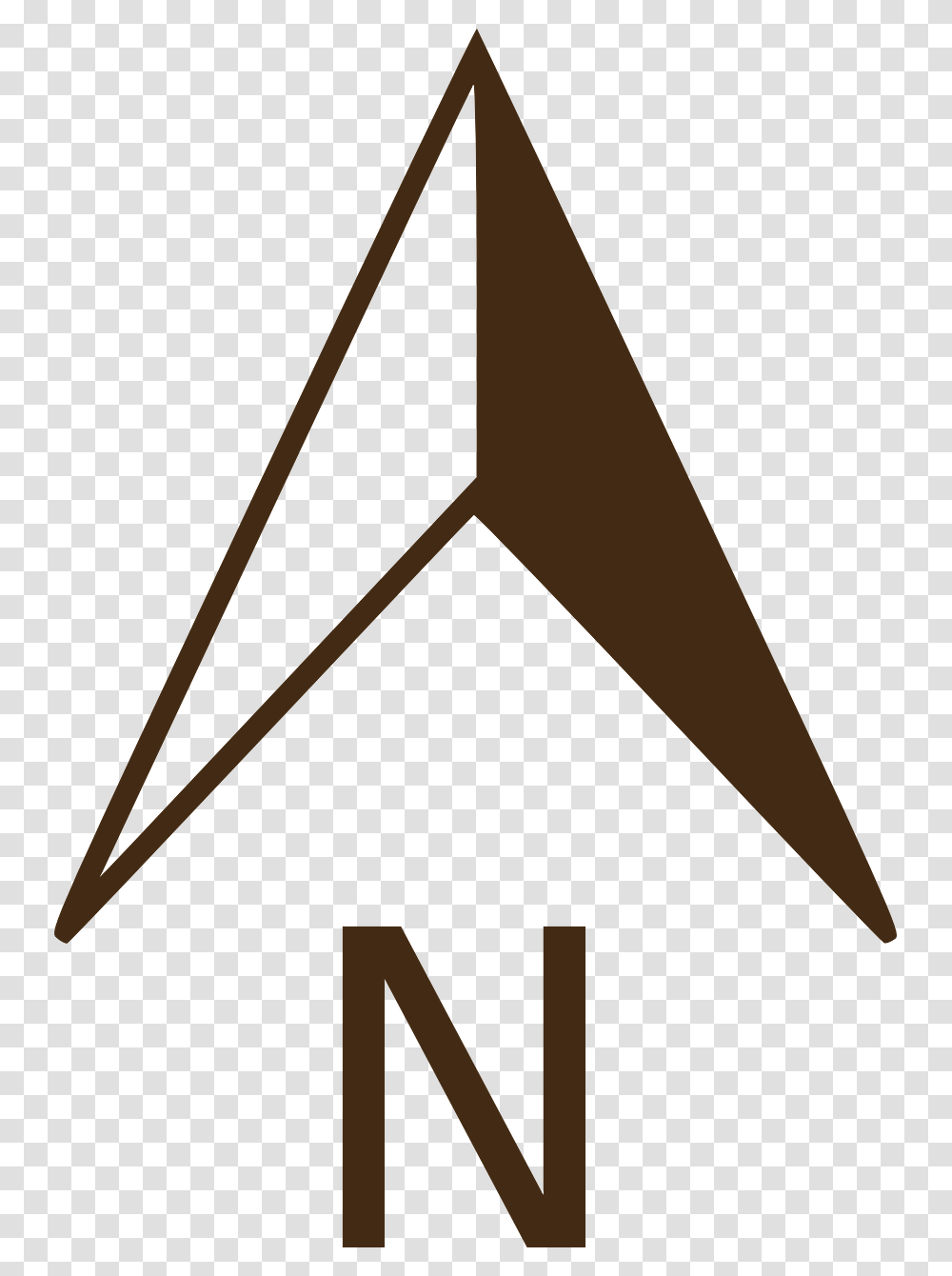 North Compass Clipart Compass Rose And North Arrow, Triangle, Cross, Symbol, Arrowhead Transparent Png
