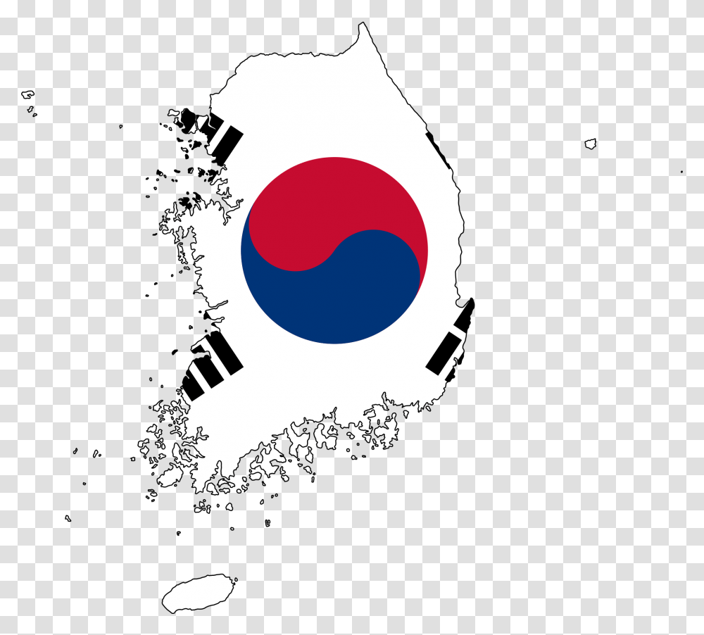 North Korea Flag Clipart South Korea Flag On Country, Poster, Advertisement Transparent Png