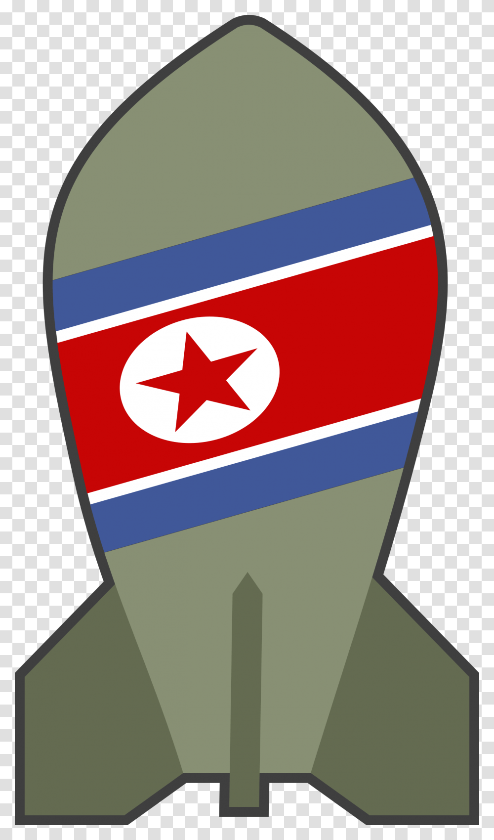 North Korea Nuke Atomic Bomb Cartoon, Star Symbol, Label Transparent Png