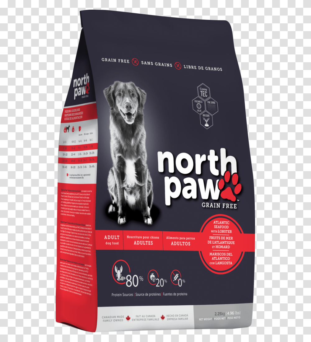North Paw Atlantic Seafood With Lobster Dog Food North Paw Dog Food, Poster, Advertisement, Flyer, Paper Transparent Png