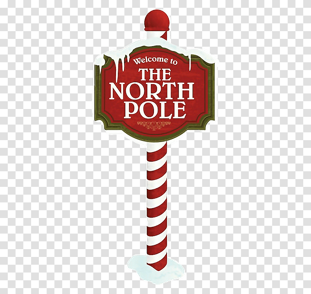 North Pole Clipart Scenery North Pole Sign Santa, Fire Hydrant, Logo, Beverage Transparent Png