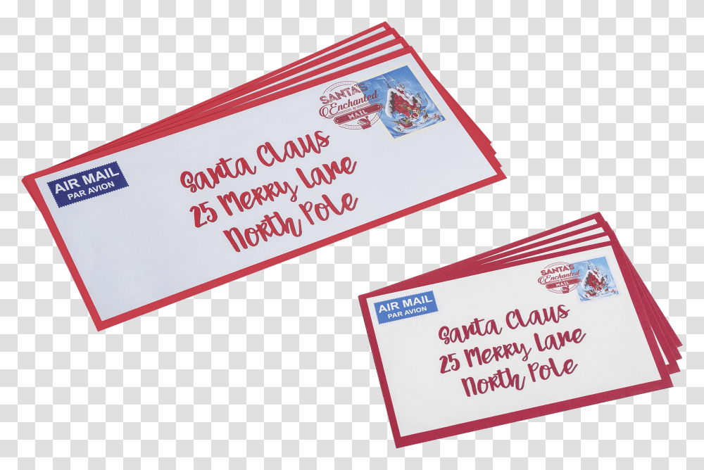 North Pole Santa's Enchanted Mailbox Disappear Santa, Business Card, Paper Transparent Png