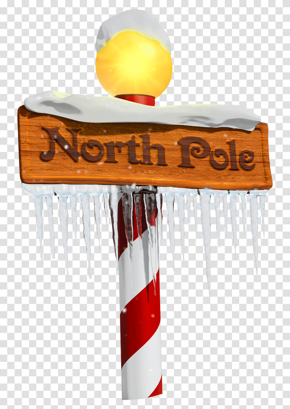 North Pole Sign Clip Art North Pole Sign, Comb, Light Transparent Png