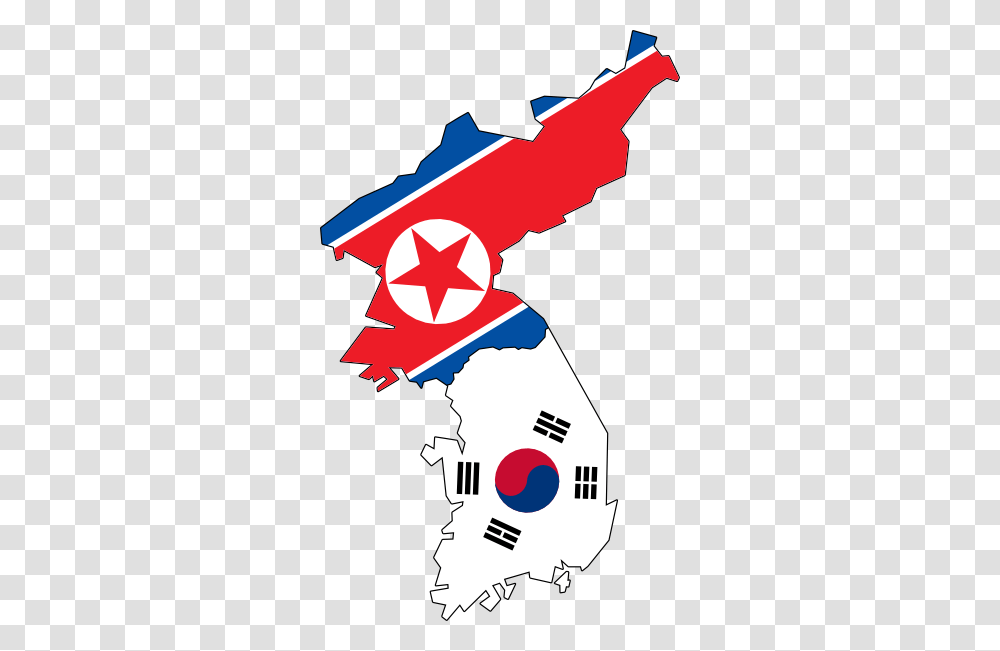 North South Korea Flag Map Clip Art For Web, Star Symbol Transparent Png