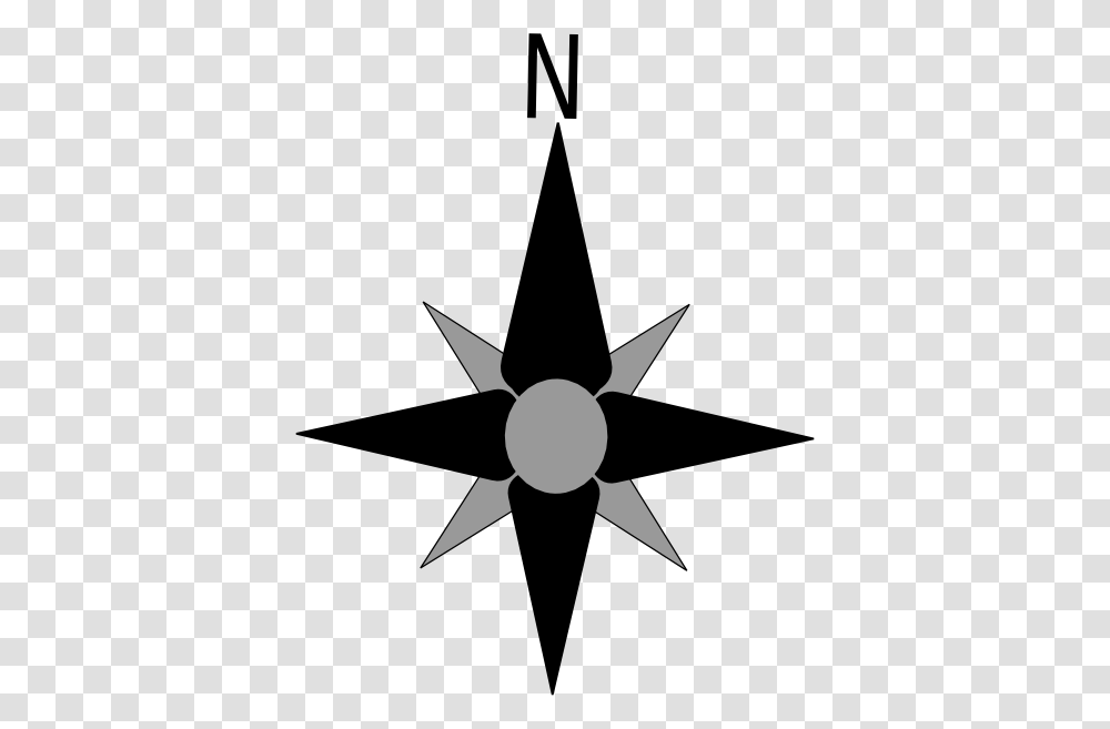North Star Clip Art Black And White, Cross, Compass, Star Symbol Transparent Png