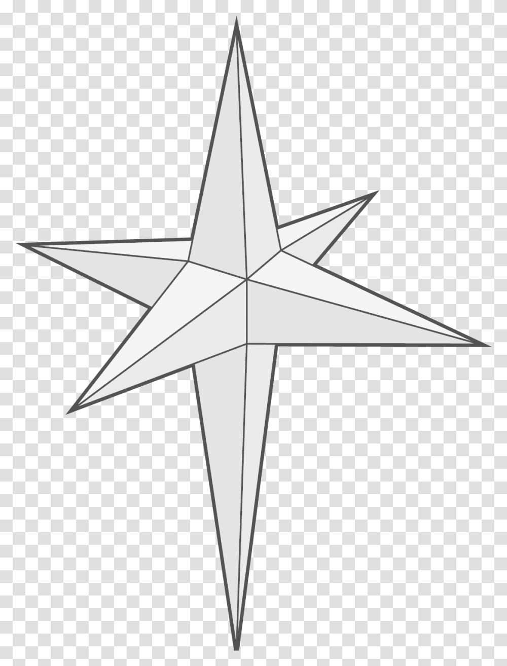 North Star Drawing Estrella Tridimensional, Cross, Symbol, Star Symbol Transparent Png