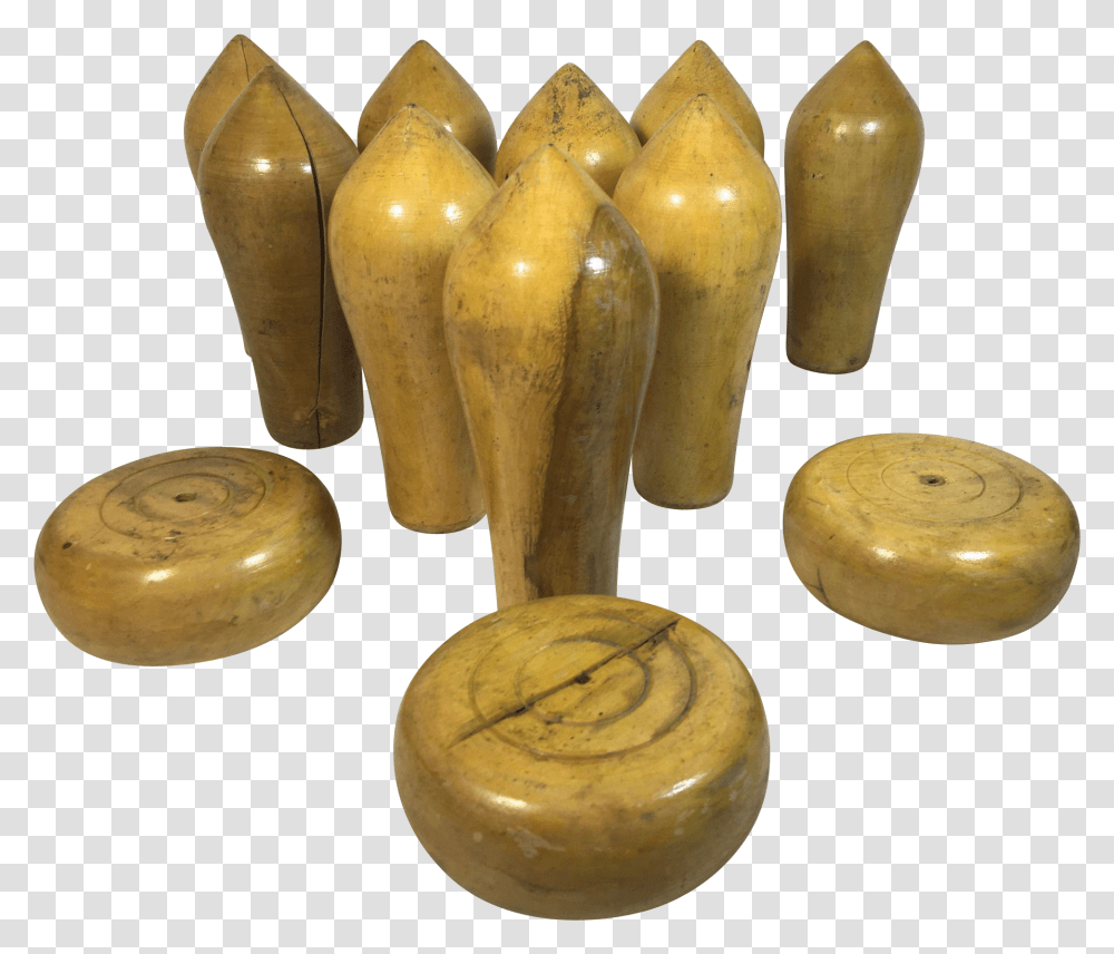 Northamptonshire Boxwood Skittle Pins Ammunition, Gold, Pottery, Ornament, Fungus Transparent Png