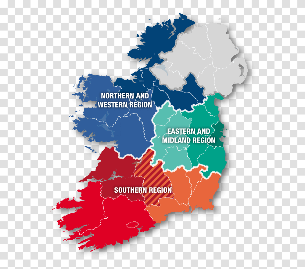 Northern And Western Regional Assembly, Map, Diagram, Poster, Advertisement Transparent Png