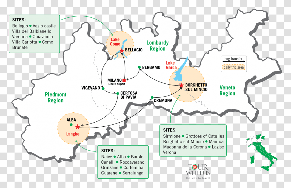 Northern Italy Tour Map, Vegetation, Plant, Plot, Bush Transparent Png