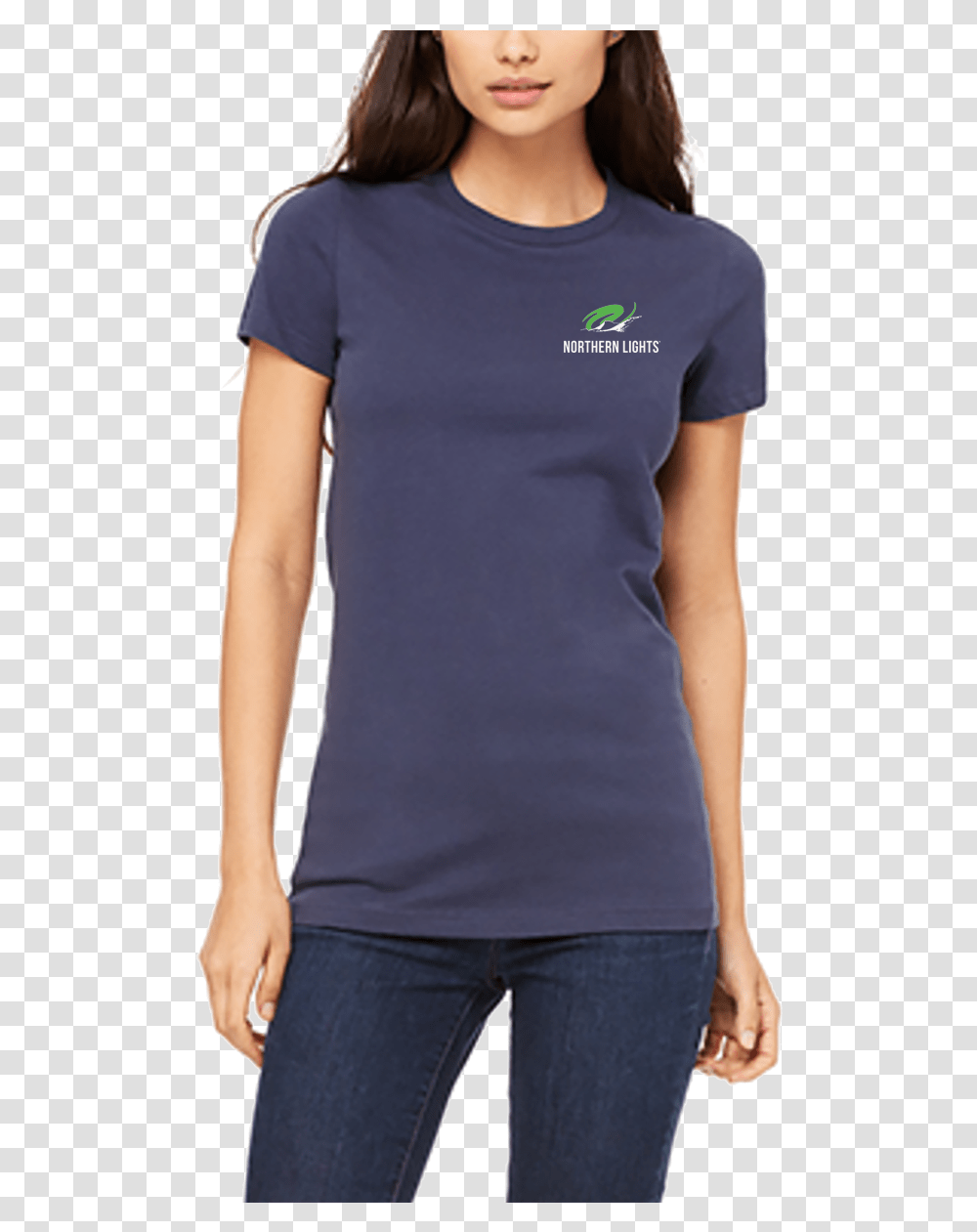Northern Lights Logo Short Sleeve Tee Navy T Shirt, Apparel, Person, Human Transparent Png
