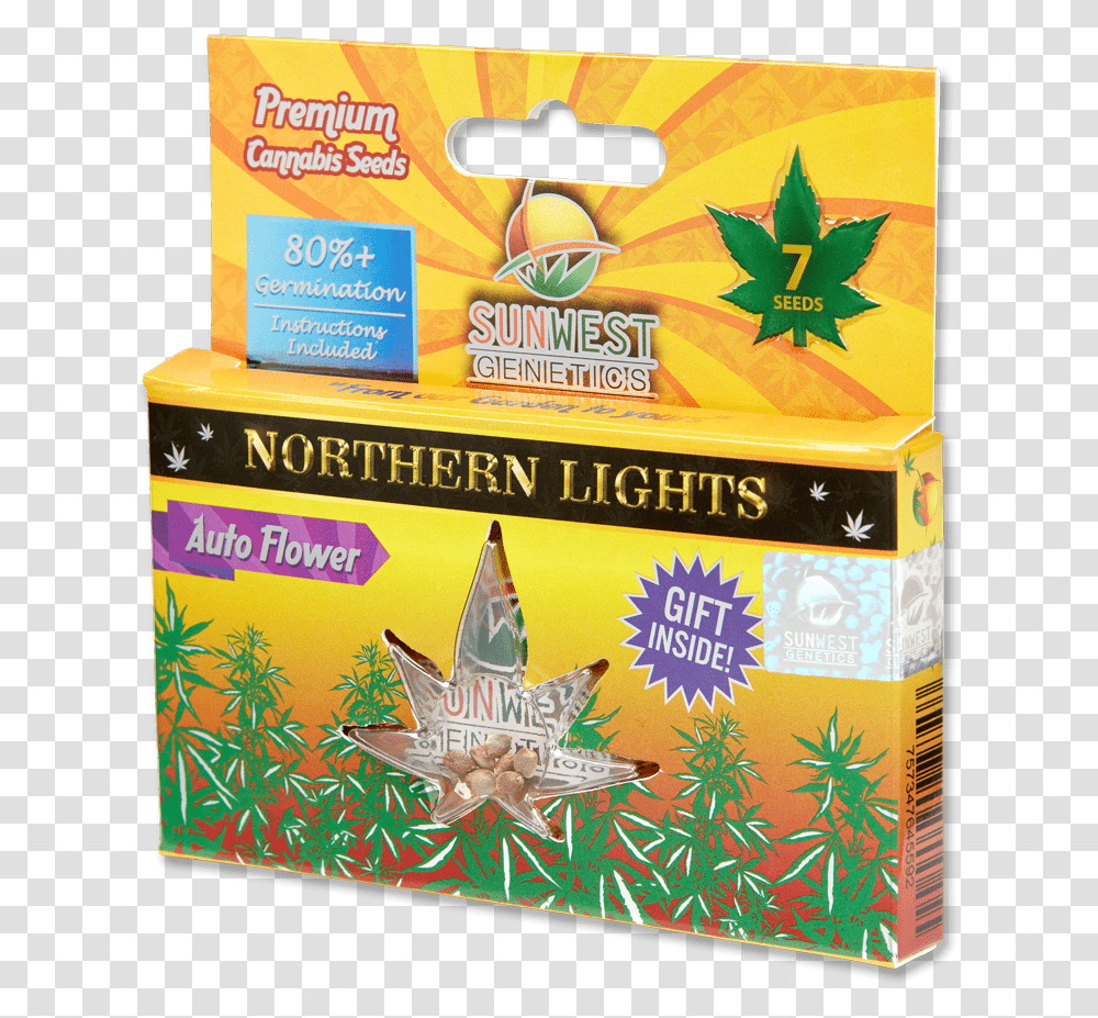 Northern Lights Strain Auto Flowering, Box, Label Transparent Png