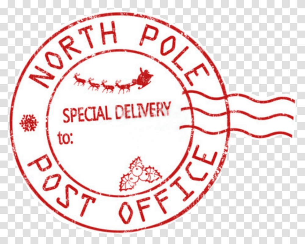 Northpole Santa Santastamp Stamp Northpolepost Circle, Label, Food, Logo Transparent Png