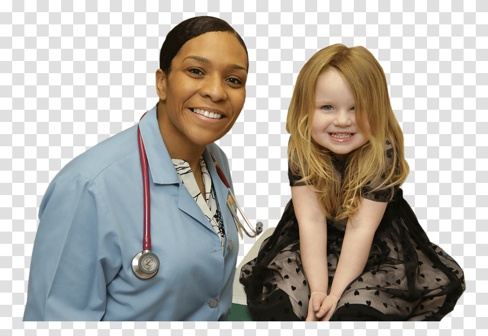 Northshore Doctor Patient Image Girl, Person, Coat, Nurse Transparent Png