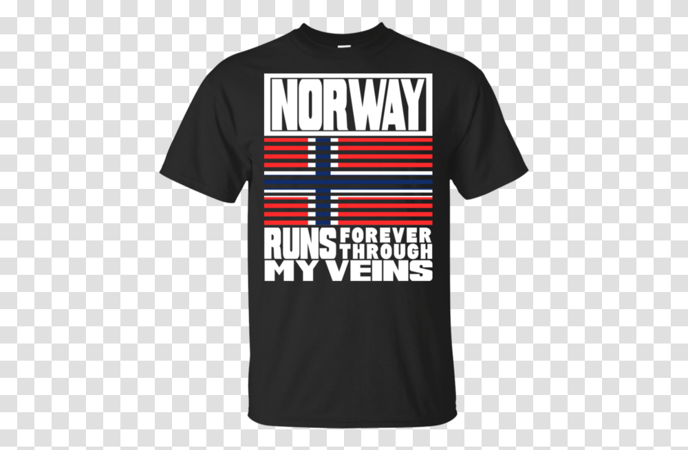 Norway Puerto Rico Runs My Veins Retro Flag T Shirt Active Shirt, Apparel, T-Shirt Transparent Png