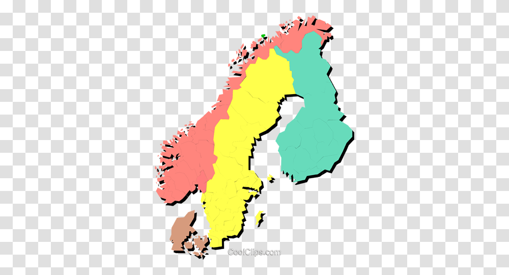 Norway Sweden Denmark Royalty Free Vector Clip Art Illustration, Map, Diagram, Atlas, Plot Transparent Png