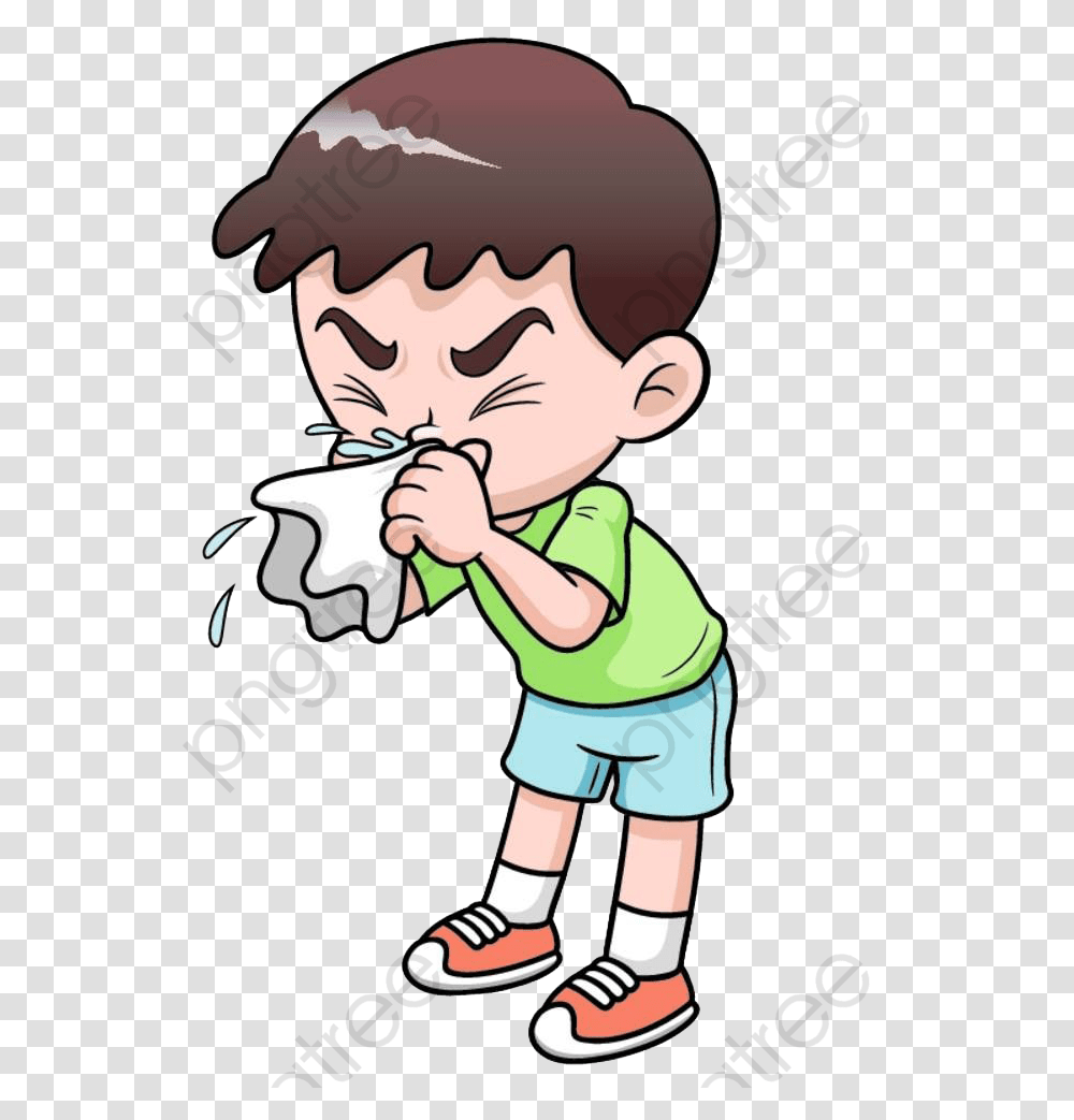 Nose Clipart Boy Have A Cold Cartoon, Smelling, Eating, Food Transparent Png