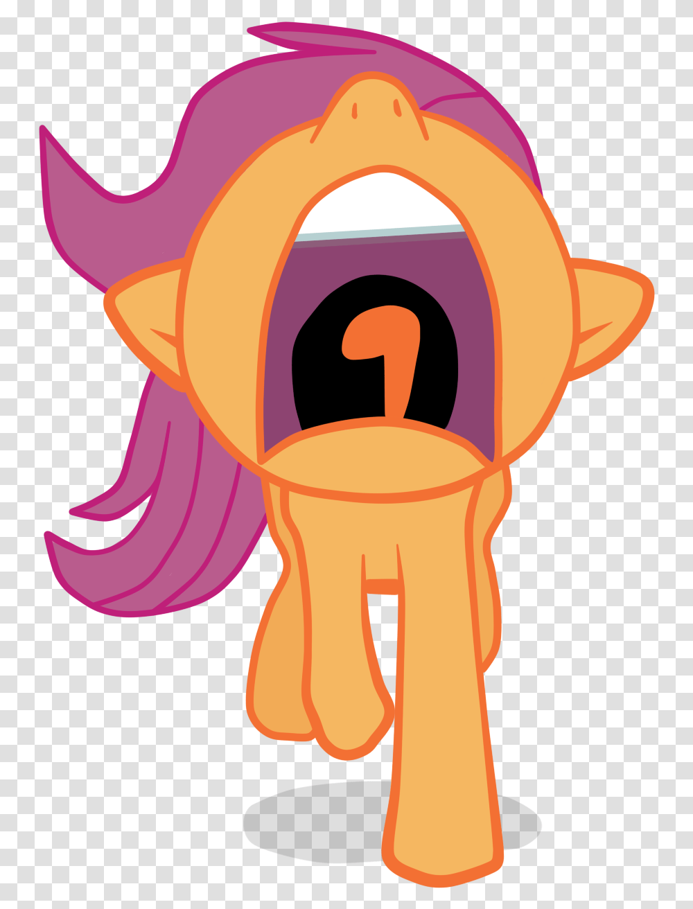 Nose In The Air Open Mouth Running Safe My Little Pony Scootaloo Scream, Hand Transparent Png