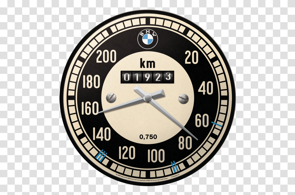 Nostalgic Art Wall Clock Bmw Retro Speedometer Example Of Rhythm In Arts, Clock Tower, Architecture, Building, Analog Clock Transparent Png