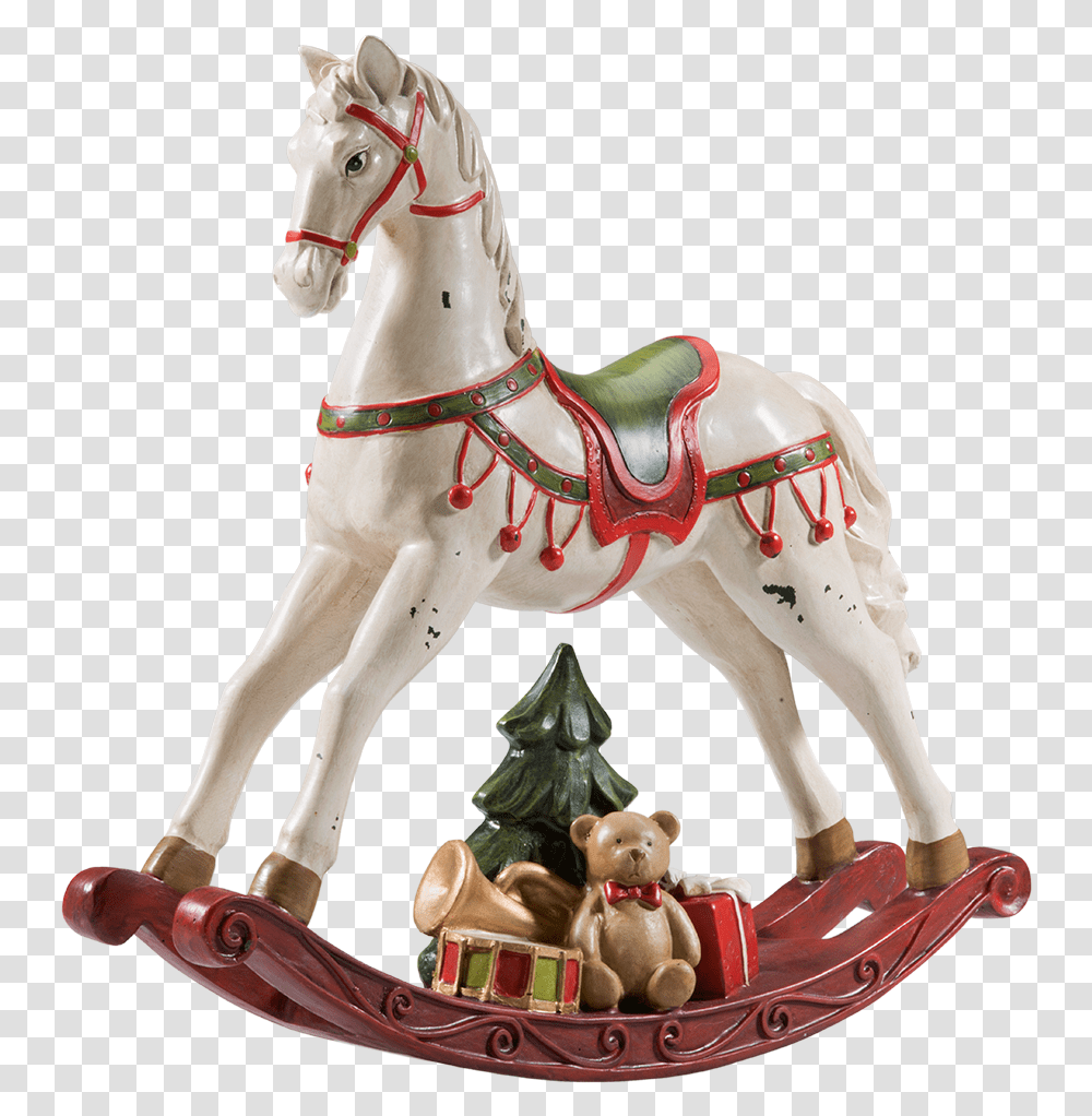 Nostalgic Rocking Horse White Rocking Horse Clipart, Figurine, Mammal, Animal, Theme Park Transparent Png
