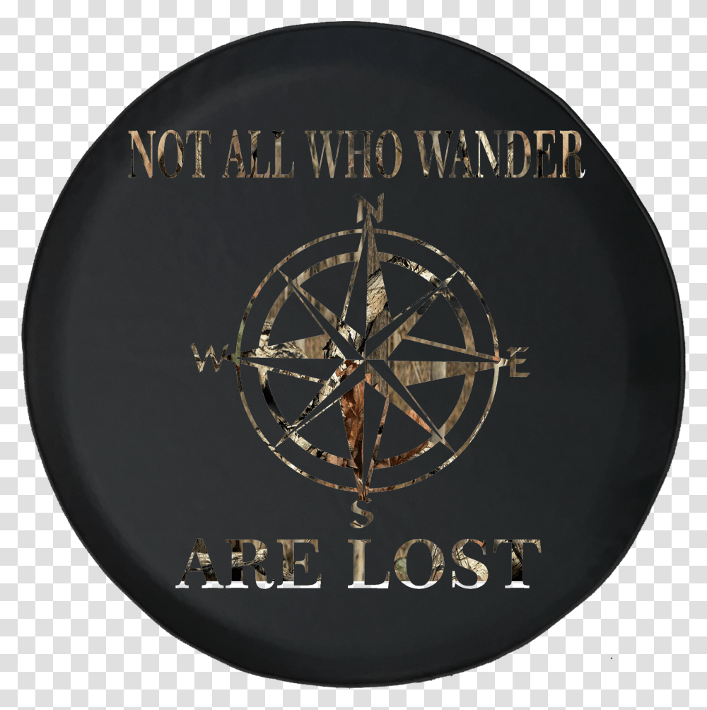 Not All Who Wander Are Lost Compass Star Offroad Jeep Circle Transparent Png