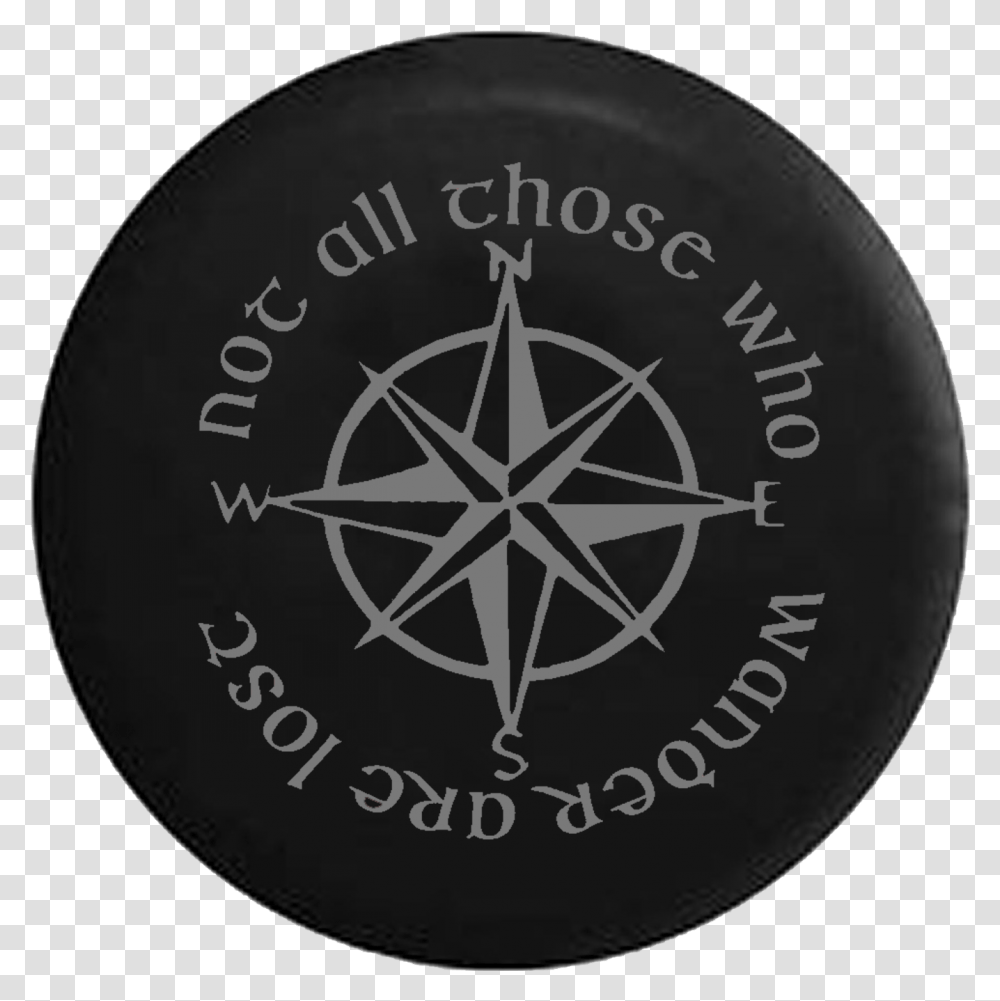 Not All Who Wander Lost Grey Compass Nautical Jeep Transparent Png