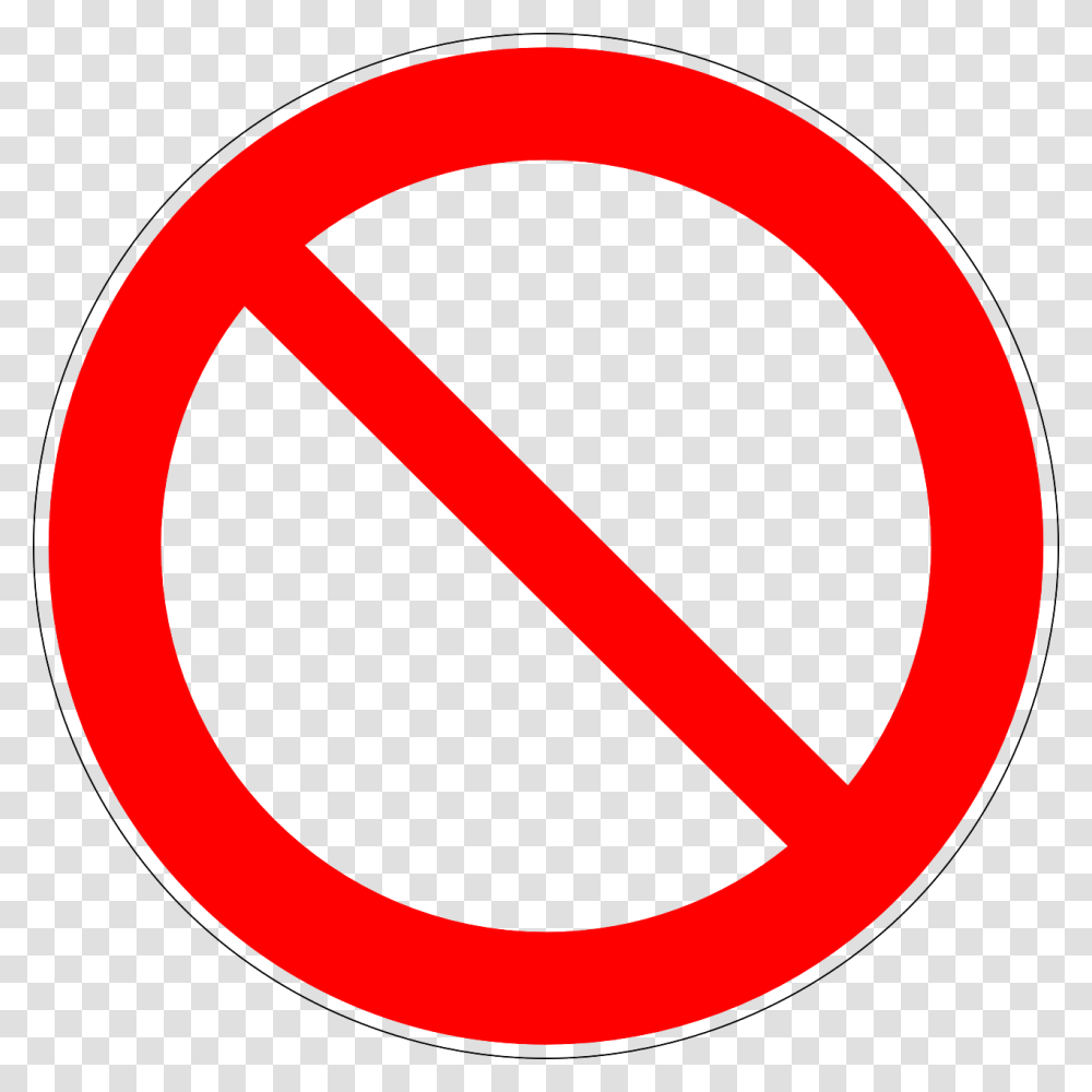Not Allowed, Road Sign, Tape, Stopsign Transparent Png