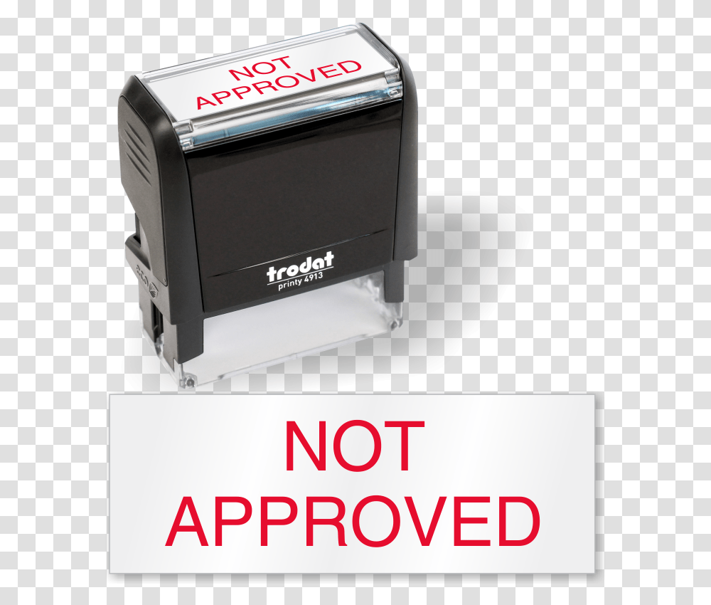 Not Approved Qc Stamp Self Inking Verified Stamp With Date, Mailbox, Letterbox Transparent Png