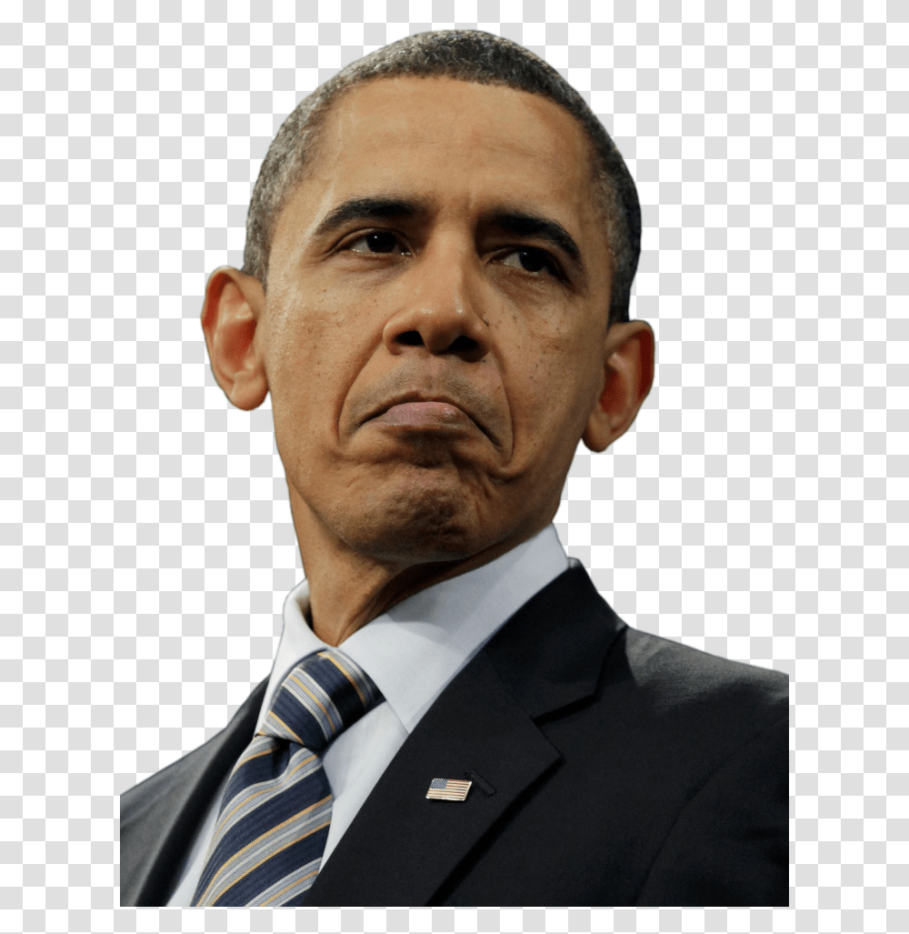 Not Bad Obama Face Background Frown Obama, Tie, Accessories, Accessory, Person Transparent Png