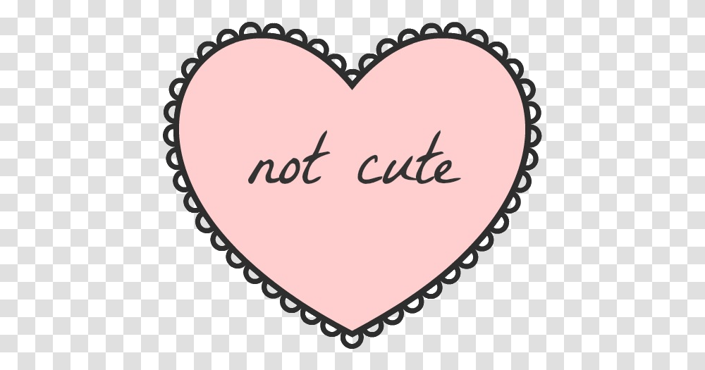 Not Cute Tumblr, Heart, Rug Transparent Png