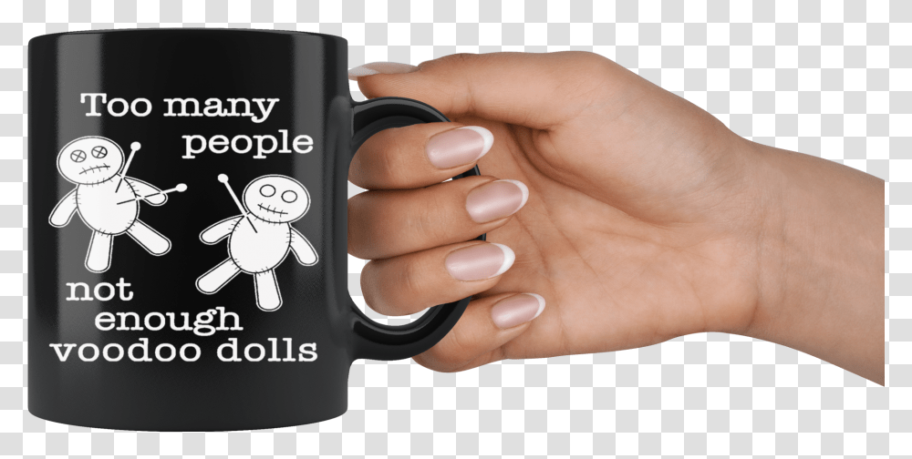 Not Enough Voodoo Dolls 11oz Black MugClass Mug, Person, Human, Coffee Cup, Nail Transparent Png