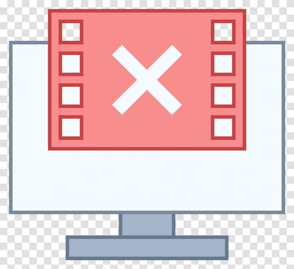 Not Sending Video Frames Icon Clipart Download White X Band Logo, First Aid, Word, Screen Transparent Png