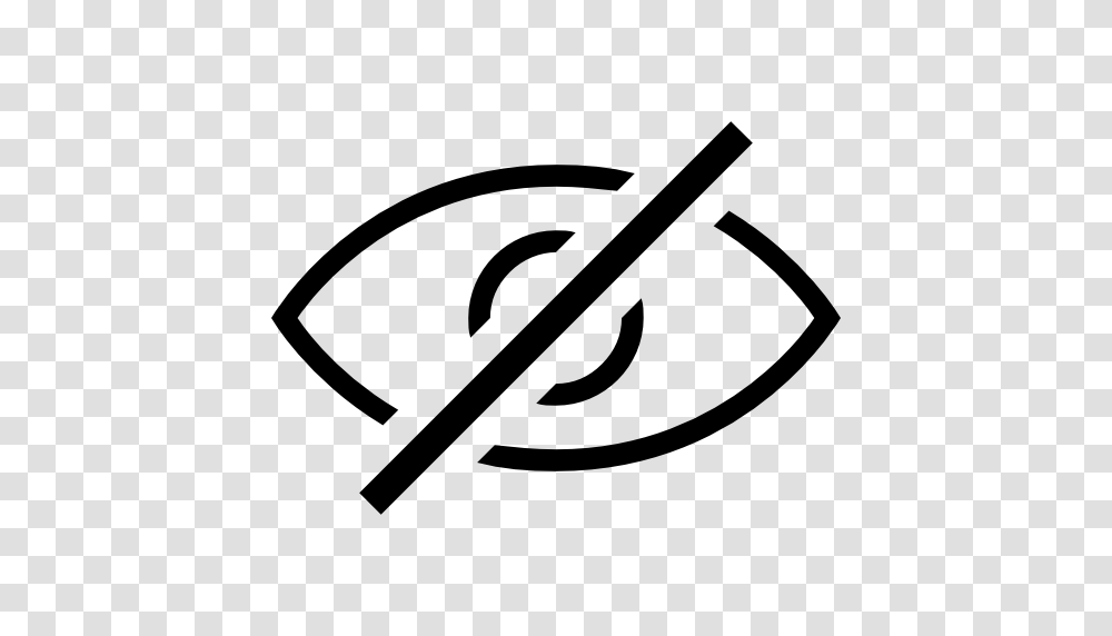 Not Visible Interface Symbol Of An Eye With A Slash On It, Axe, Tool, Logo, Trademark Transparent Png