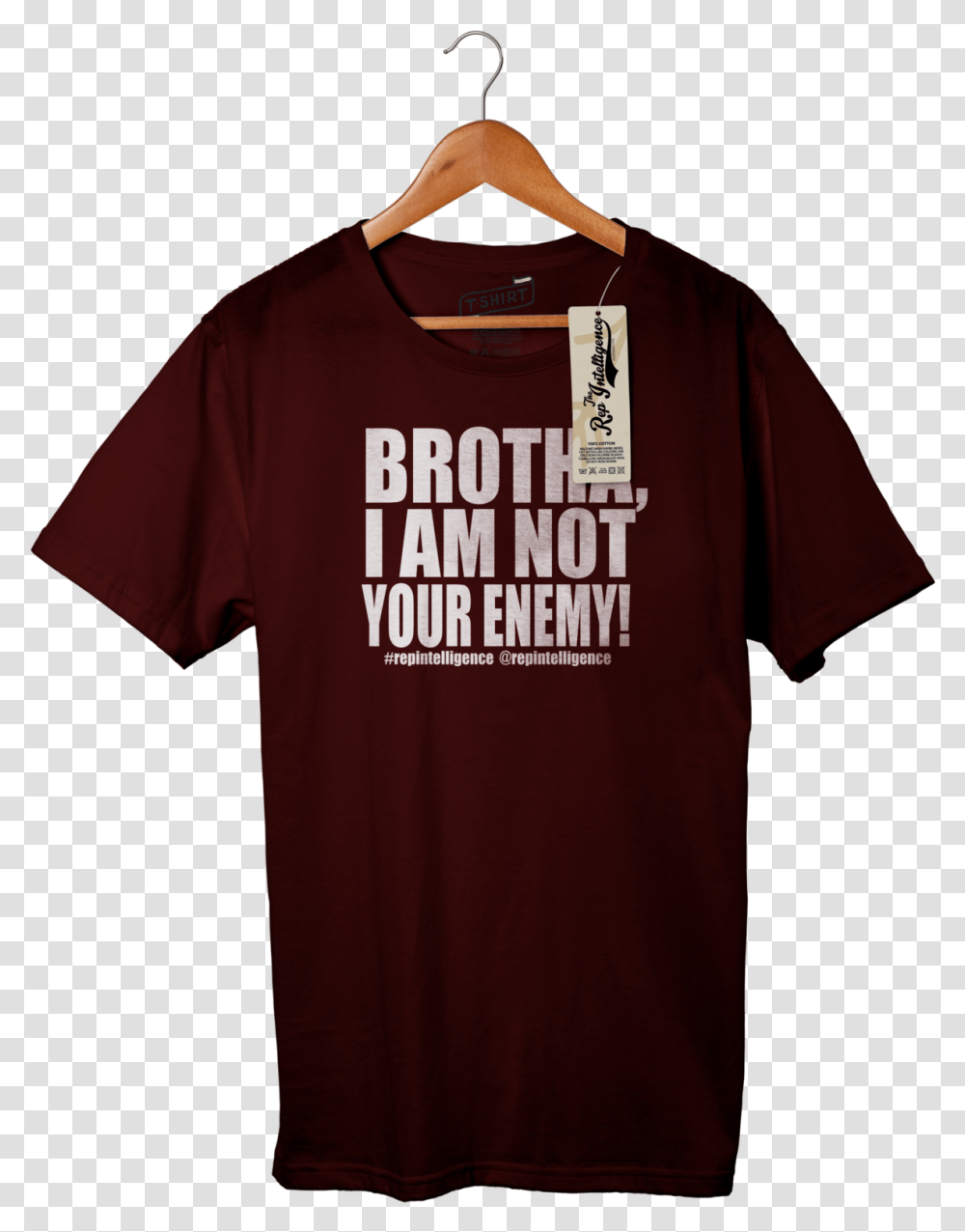 Not Your Enemy In Maroon Clothes Hanger, Apparel, T-Shirt Transparent Png