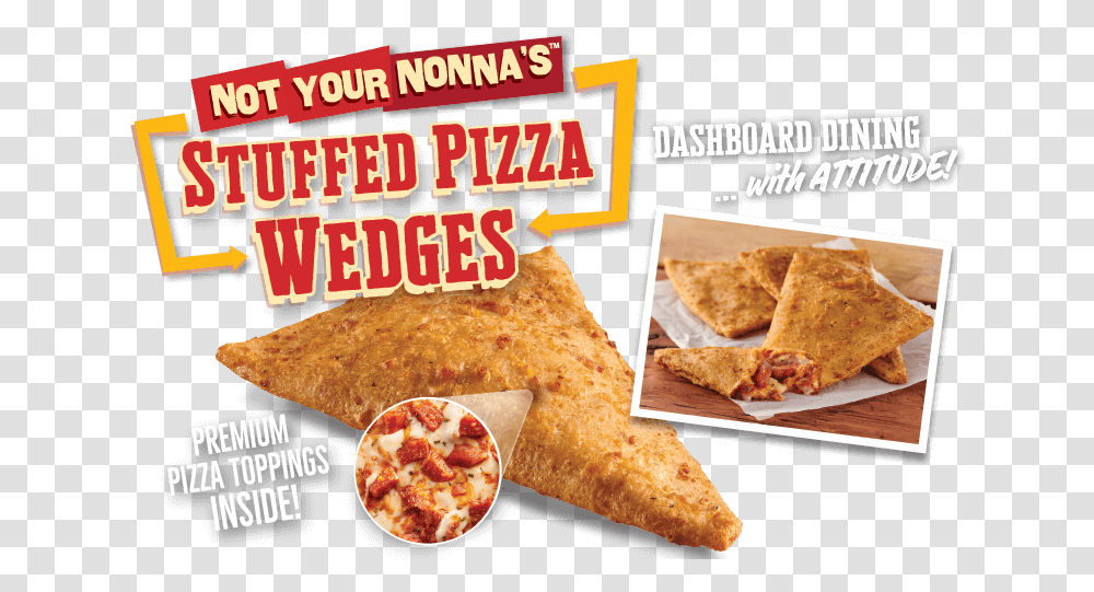 Not Your Nonna S Stuffed Pizza Wedges Fried Food, Bread, Menu, Sandwich Transparent Png