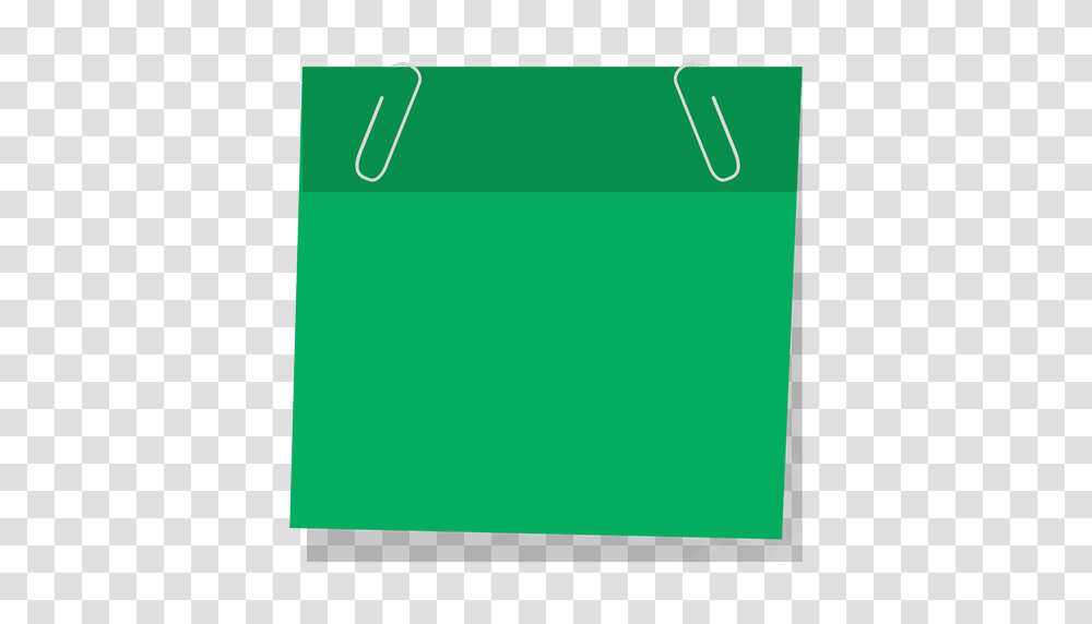 Nota Adhesiva Verde Con Clips, Bag, Shopping Bag, First Aid, Plastic Transparent Png