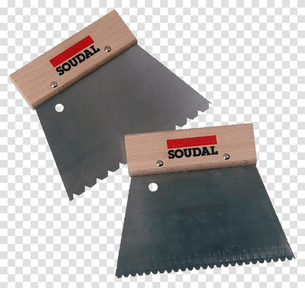Notched Trowel Adhesive Spreader Soudal, Tool, Box, Blade, Weapon Transparent Png