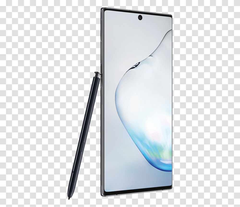 Note 10 Left Samsung Galaxy Note 10 Plus, Mobile Phone, Electronics, Cell Phone, Glass Transparent Png